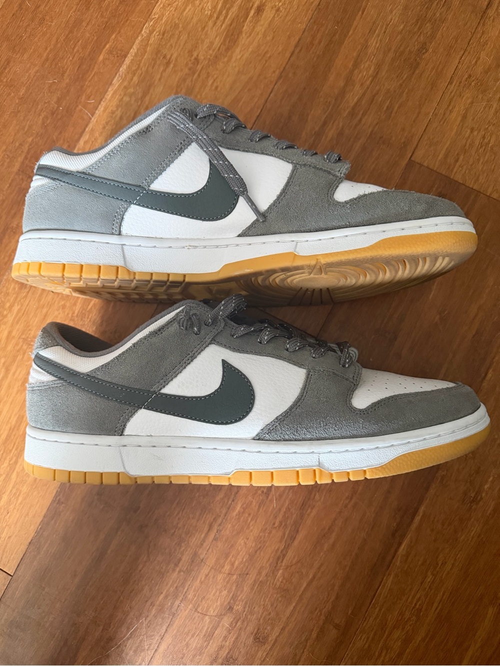 Nike Gray White and Black Low-Top Sneakers with Gum Outsole